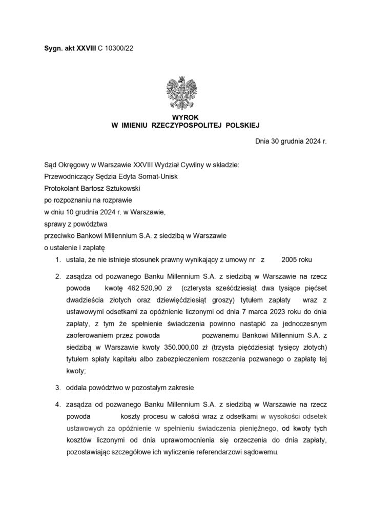 wygrana z Millennium