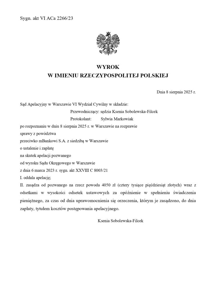 wyrok z dnia 8 sierpnia 2025 r.