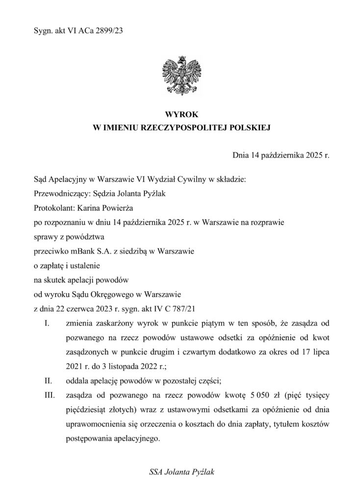 prawomocna wygrana z mBank.
